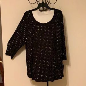 JM Collection studded blouse. No studs on back